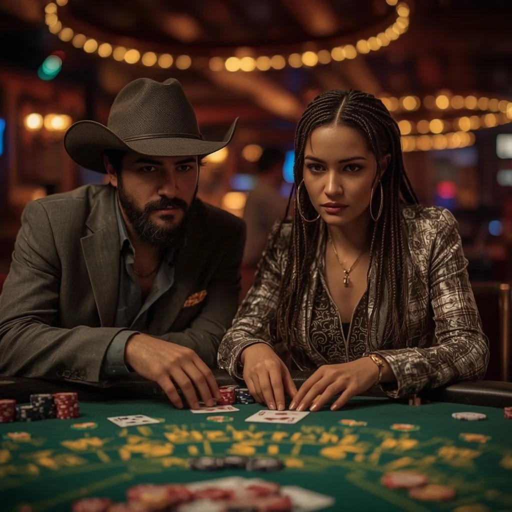 photo of two poker players at BOOI CASINO
